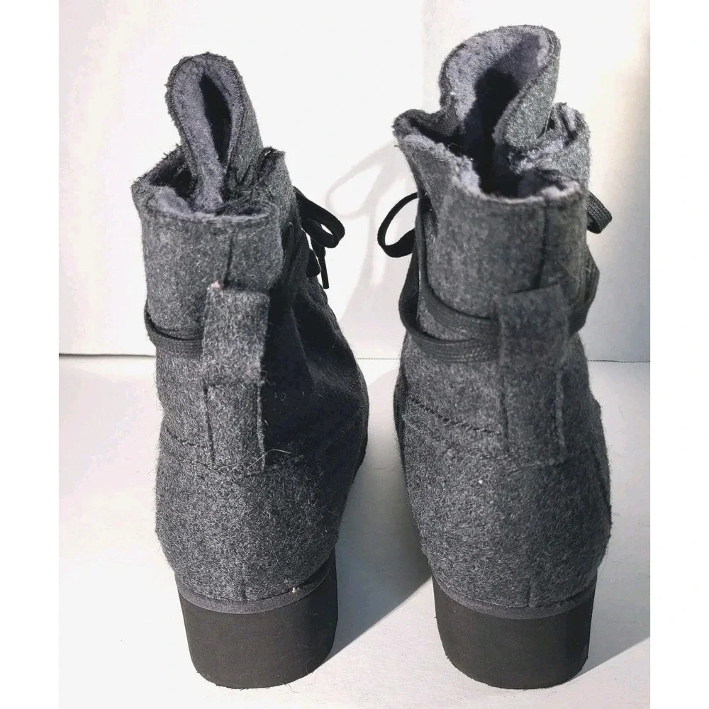 Bearpaw Krista Women's High-top Ankle Boots 9 Lined Charcoal Gray Wool [620]‎